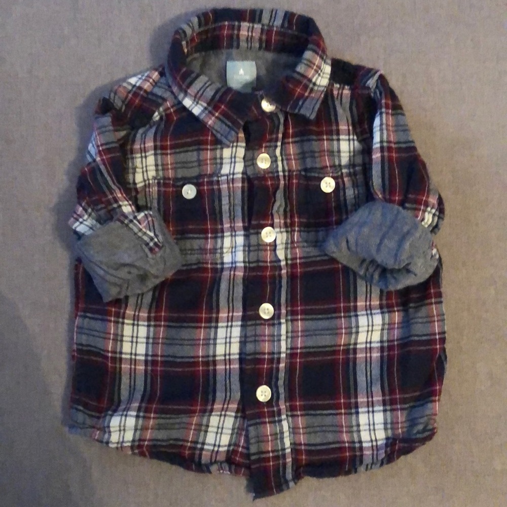 Baby gap lined plaid shirt